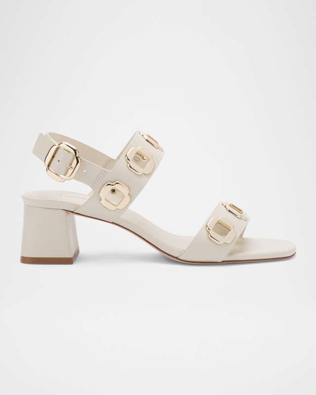 Milan Leather Slingback Sandals